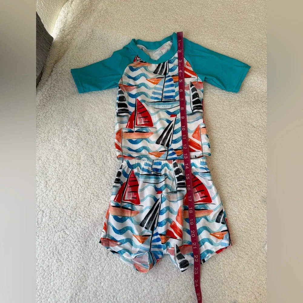 Boys sailboat swim outfit